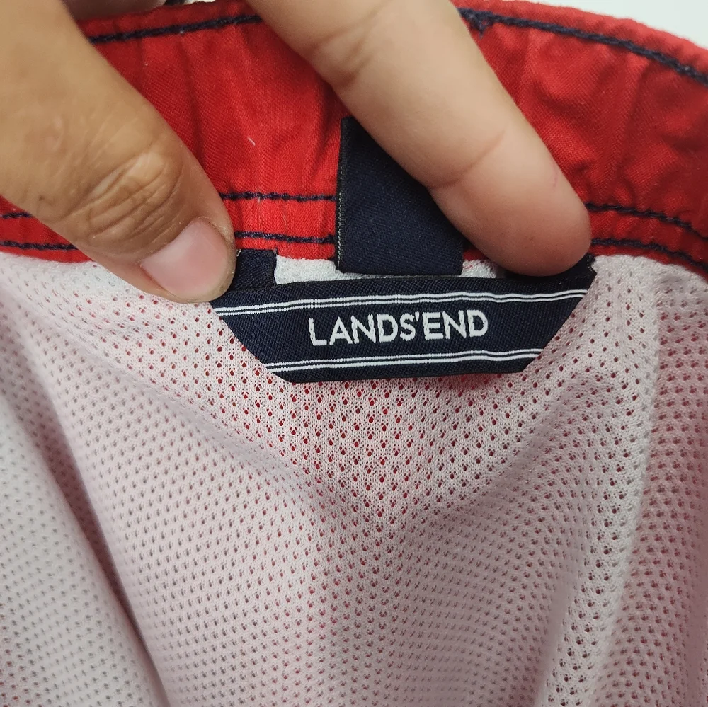 Lands' End Red Swim Trunks Boys Large 14/16 Husky